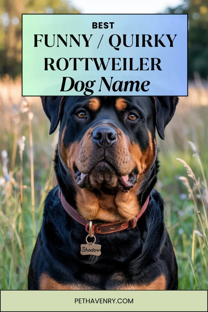 Funny & Quirky Rottweiler Names