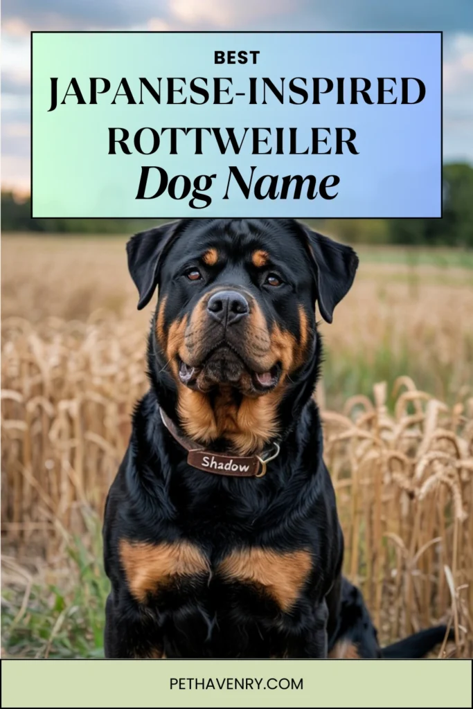 Japanese-Inspired Rottweiler Names