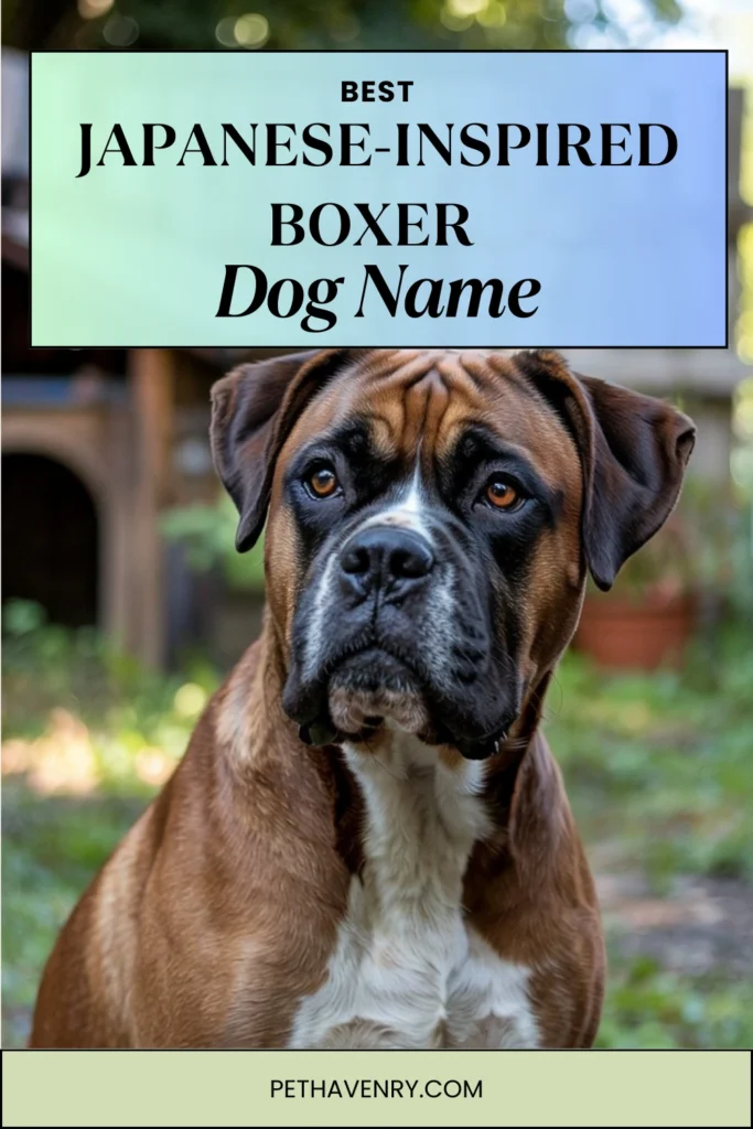 Japanese-Inspired Boxer Dog Names