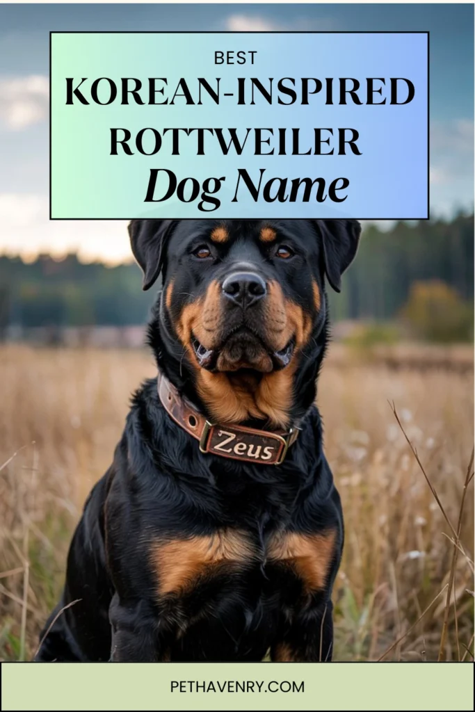 Korean-Inspired Rottweiler Names