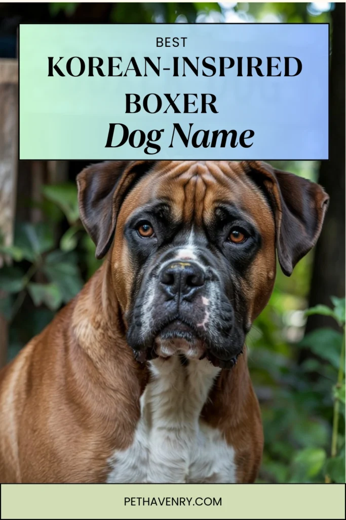 Korean-Inspired Boxer Dog Names