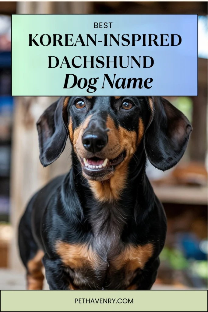 Korean-Inspired Dachshund Names